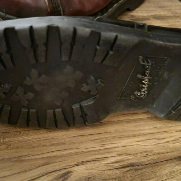 Grip fast two tone winged 4 eye boots/shoe - Picture 4 of 4